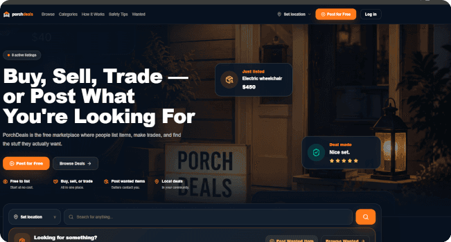 PorchDeals project screenshot