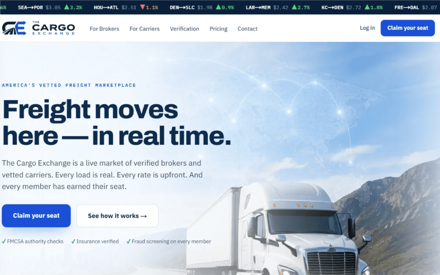 The Cargo Exchange website